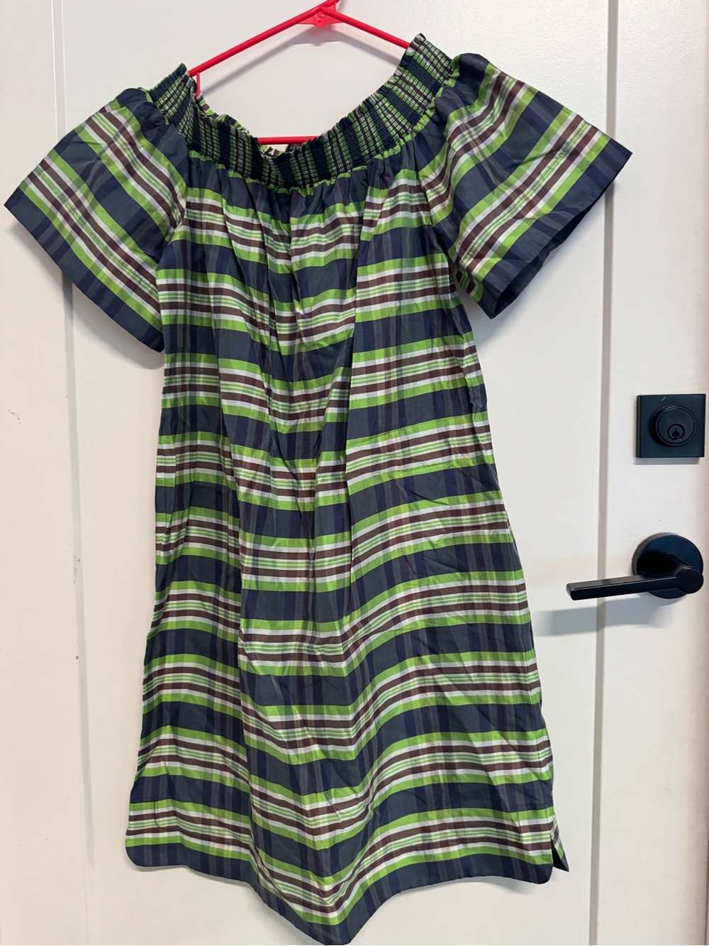 JCrew Off-Shoulder Plaid Summer Dress, 2